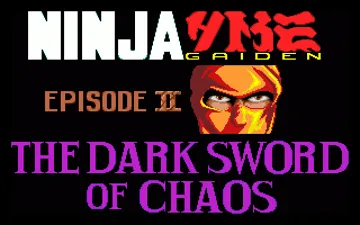 Ninja Gaiden II - The Dark Sword of Chaos_Disk1 screen shot title